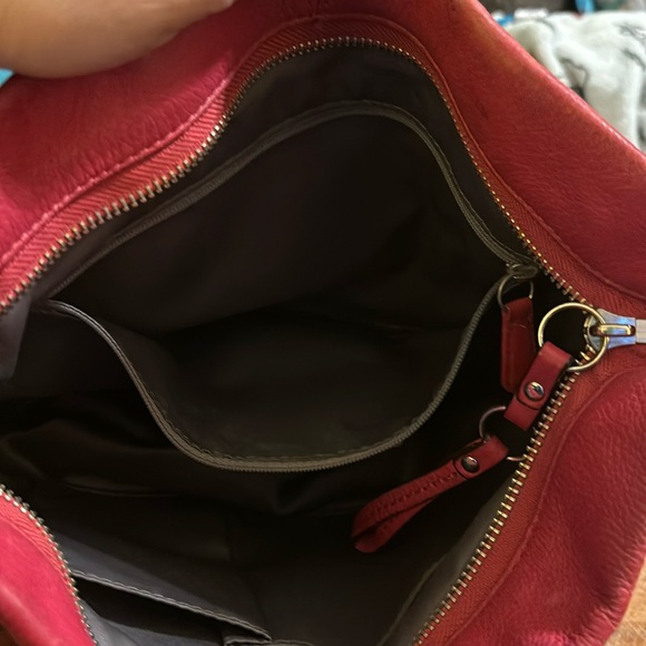 Coach shoulder handbag—red and pinkish color—good condition NO rips or Tears - Picture 11 of 16